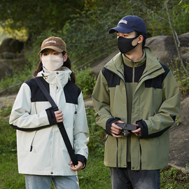 户外冲锋衣男女，三合一防水防风，防水加厚外套情侣款登山服