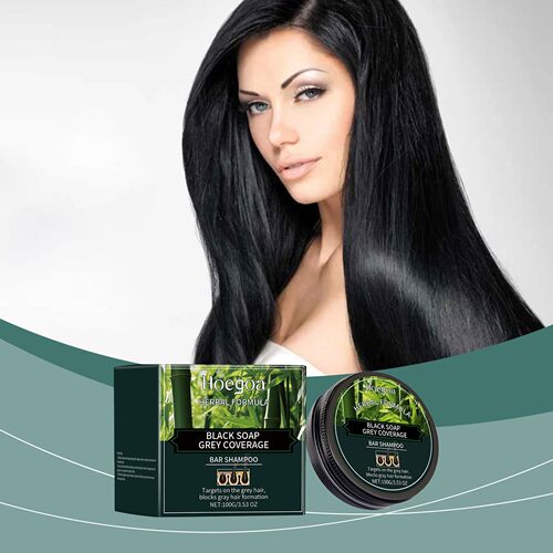 Hoegoa Bamboo Charcoal Shampoo Bar: Improves hair quality, n