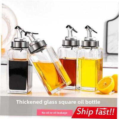big oil sauce bottle vinegar glass soy cooking wine set