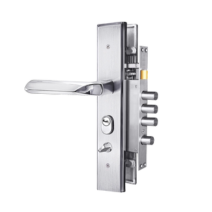 304防盗门锁套装家用通用型不锈钢把手锁体C级锁大门锁机械门锁