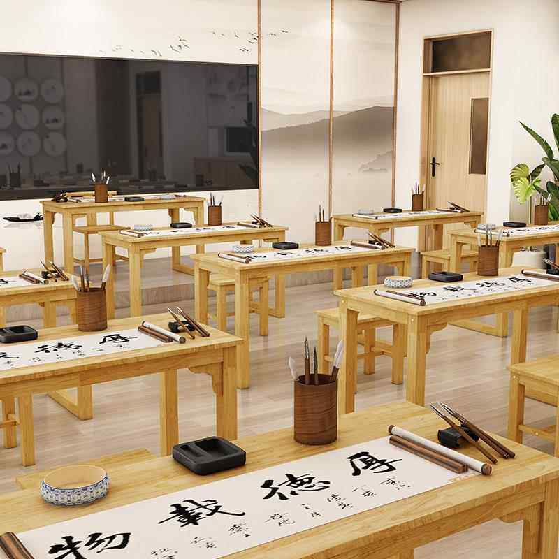 需定制实木书法桌书房书桌新中式国学桌毛笔练字桌椅练字桌书彷古,商业/办公家具,课桌椅/学生桌椅,淘宝优惠券,粉丝福利购,淘宝优惠卷