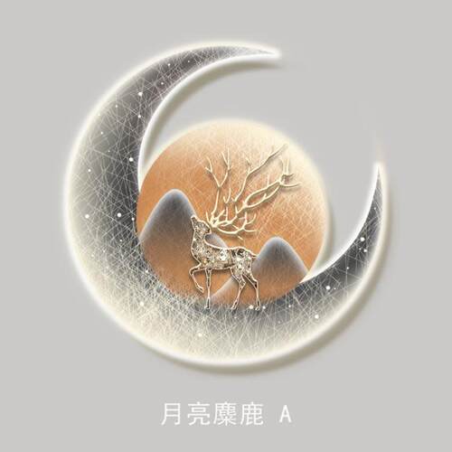 现代轻奢入户玄关装饰画LED氛围灯画麋鹿高档客厅走廊过道挂画