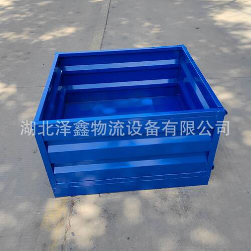 山东家零件折叠定OZL网箱可制蓝厂料色折叠式中空板箱钢制周转箱