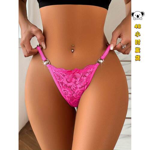 F 61656 Lace Sexy Plus Size Women's Thong 蕾丝性感大码女士丁