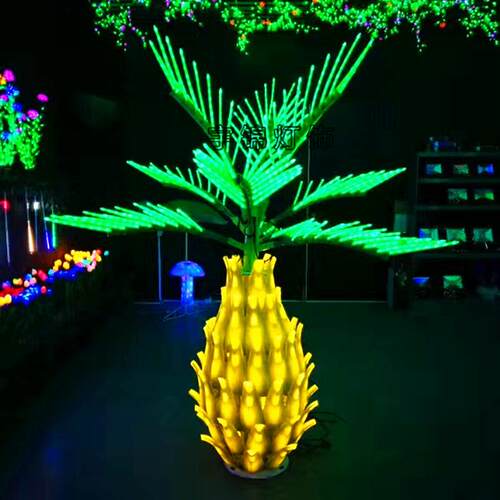 宇锦源头厂家LED棕榈树 葵树灯 高2米12片叶菠萝发光椰子树灯