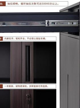 钢制转印木柜文铁纹VVR件柜铁皮家用书柜柜办公室资料档案矮更衣