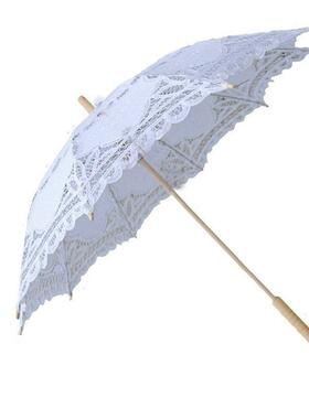 晴雨伞蕾丝花边复古工艺伞创意舞伞个性新娘白色蕾丝伞