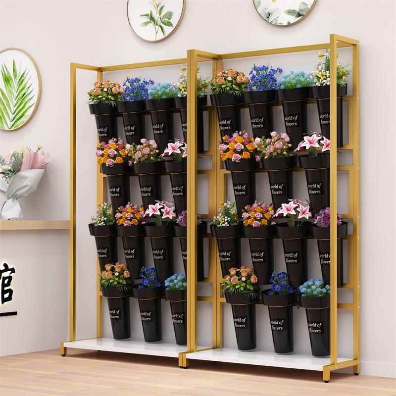 多层桶架铁艺花架落地醒桶阶梯花店圆花花桶展示010架省鲜空间花图片