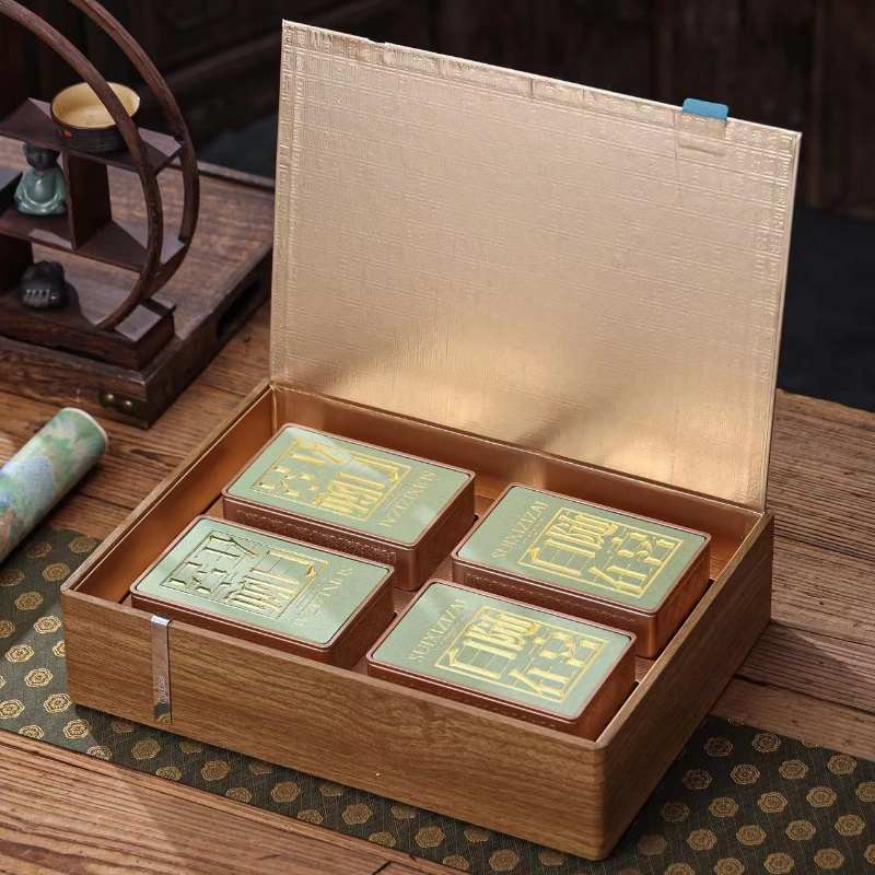 高档绿茶龙井茶铁罐茶罐包装盒通用红茶茶叶礼盒装高档空盒子定制