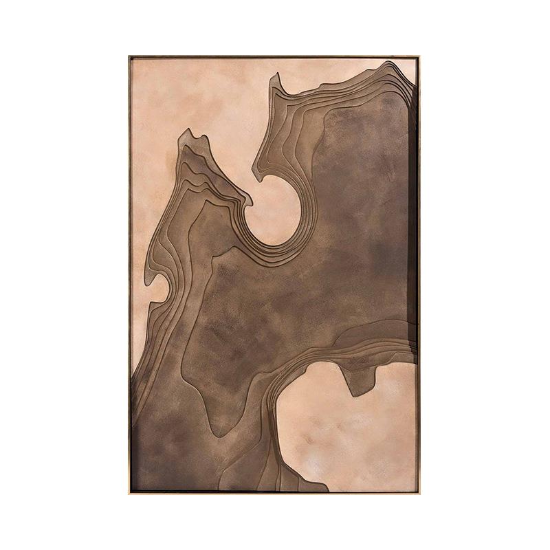 客简木现UEK代雕实物画厅装约饰画大气新中式沙发背景墙立体轻奢