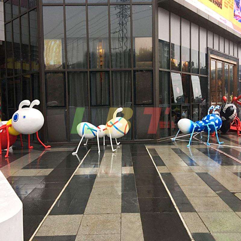力必特玻璃钢蚂蚁昆虫雕塑户外公园小区景观庭院装饰摆件创意制作