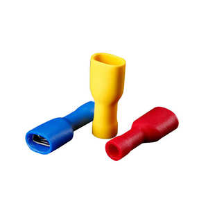 蓝色 250接线端子直插6.3插簧端子 pvc全绝缘母端冷压接头FDFD2