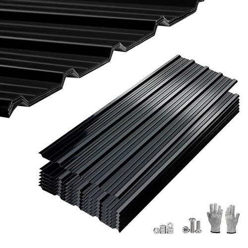天津纸箱包装彩钢瓦楞板12片/箱蓝色宽450mm车库工具房用彩钢瓦