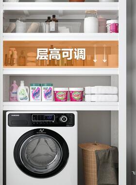 洗衣上方置物多架阳台厕所洗手间滚翻盖落筒F8969S5M地式层机可调