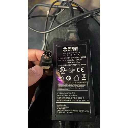 欧陆通12V4A电源四针 ADS-65HI-12N-1 120048E 出库一体机适配器