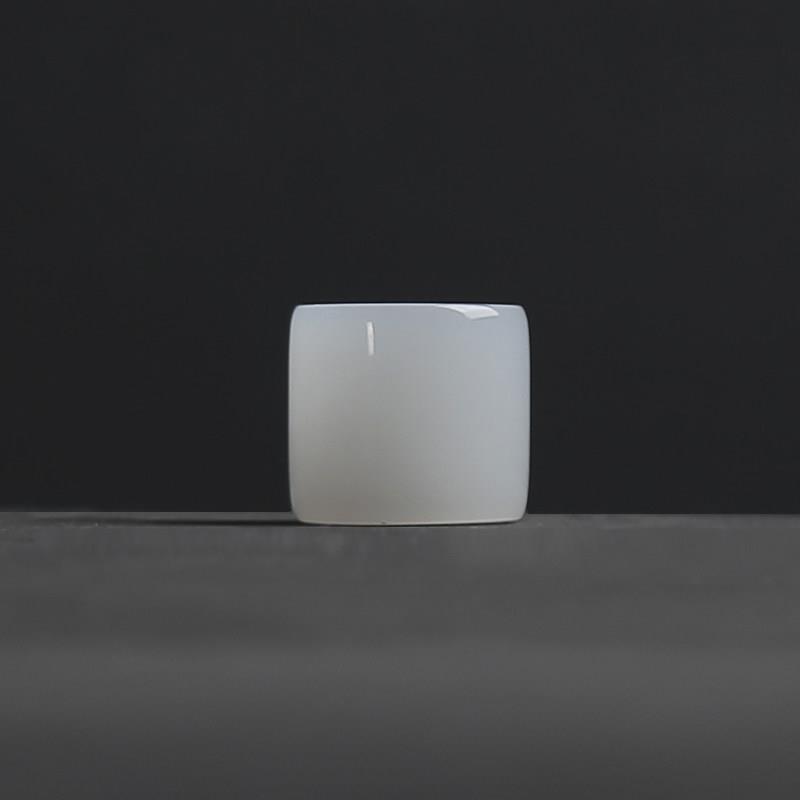 六合堂白玉茶盖置 岫玉紫砂壶盖架 工夫茶具配件