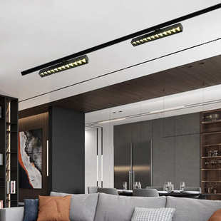 灯磁旋转吸新款 泛 简约格栅客厅led灯吸轨道可磁光灯会议室嵌入式