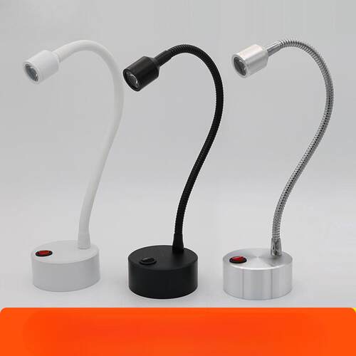 首饰珠宝柜台led射灯3W暖光微型超亮聚光无线软管可移动电池小灯
