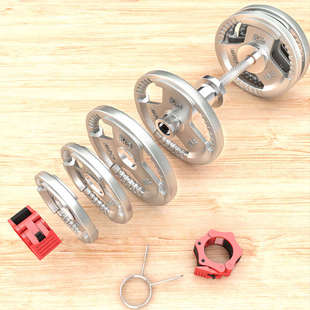 哑铃男士纯铁大重量40公斤50 6080100KG奥杆举重套装家用健身器材