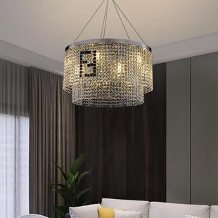 意式 大气卧室餐 轻奢水晶吊3272灯厅设师现代计简约客厅灯大厅时尚