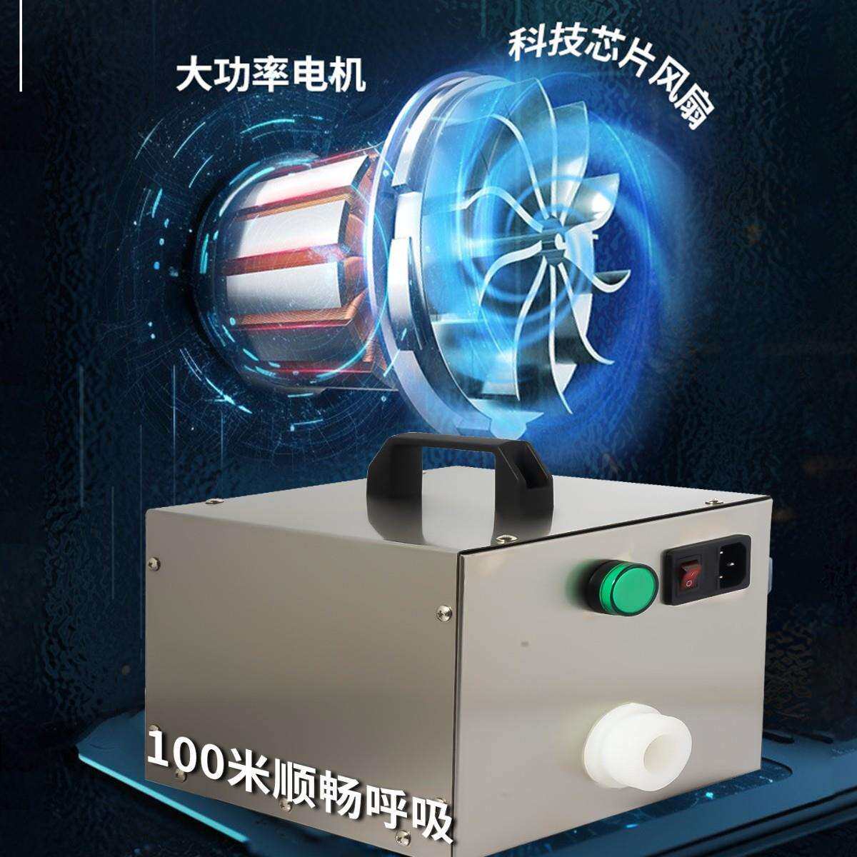 电动送风式长管呼吸器面罩自吸式便携式有限空间作业应急器材空气