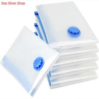 Vacuum Bag Storage Home Organizer Transparent Border Foldabl