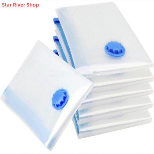 Vacuum Bag Storage Home Organizer Transparent Border Foldabl