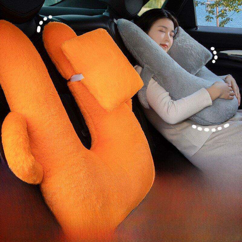 跨界车u型多功能精品车萌毛绒车枕靠垫护颈座腰枕