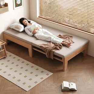 全实木沙发床2025新款折叠坐卧两用家用客厅小户型抽拉伸缩单人床