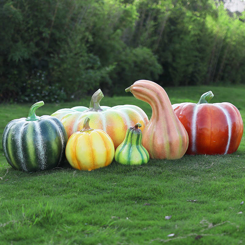 仿真南瓜玻璃钢植物雕塑园林景观装饰小品花园庭院农场装饰摆件