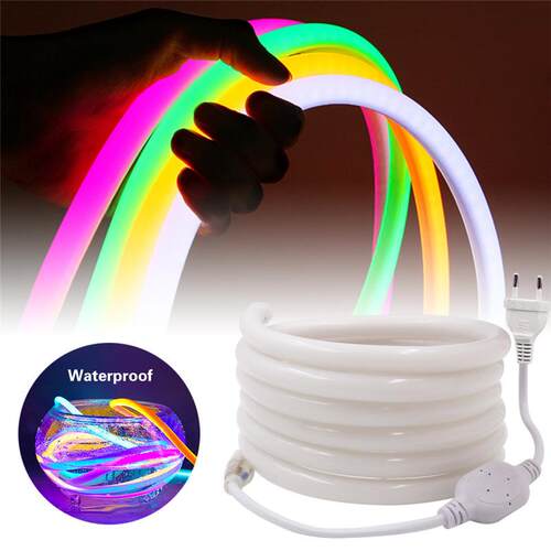 LED360°圆形柔性霓虹灯带220v/12v广告招牌造型装饰户外防水灯带