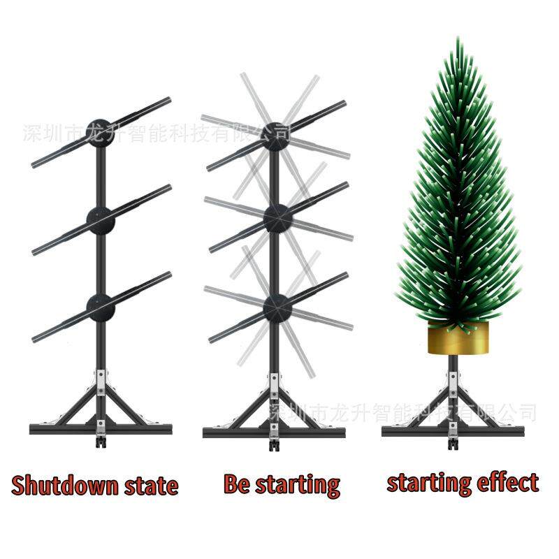 3D全息风扇屏42CM384LED3台拼接套装3D Hologram fan立体悬浮显示