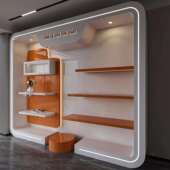 思米展厅烤漆示台展光展示柜形象墙发商场景833展示架网红直播间