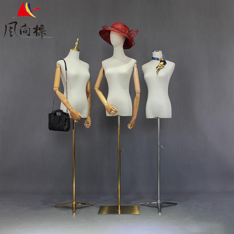 模特道具女半身女装橱窗人台衣服展示架服装店婚纱人体模特架假人