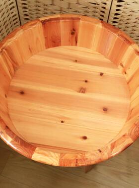 V45O沐老杉木洗老澡大木盆人洗浴盆加厚泡澡木III盆洗衣盆宝宝澡