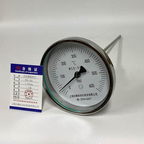 双金属温818度计SS-业581万机向表盘械温度表工测温探W头仪表配件
