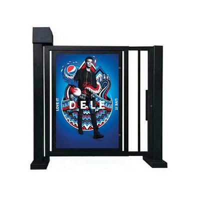 根河电动门禁系统小区伸缩广告门智能刷卡平开门人行通道自动小门