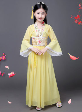儿童汉服古装刺绣襦裙中国汉服
