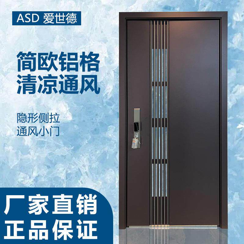 锌合金甲级防盗推拉小门大窗通风门中门进入户门安全门包邮包安装