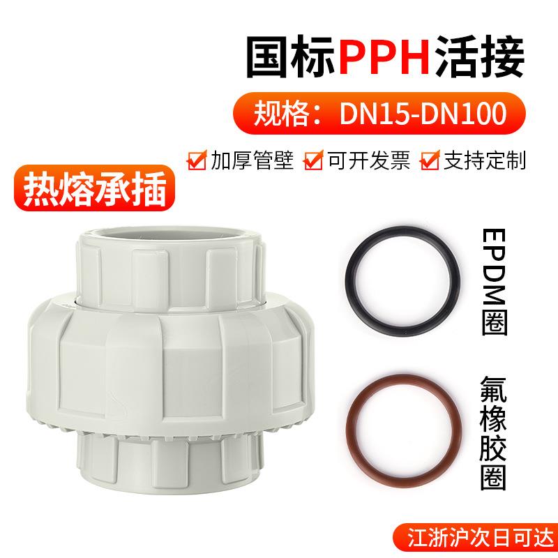 戎生PPH活接头PPR热熔对焊直接化工管接头对接器管道快速转换直通