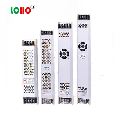 静音款12V24V360W超薄灯箱电源 12V30A360W24V15A长条超薄LED电源