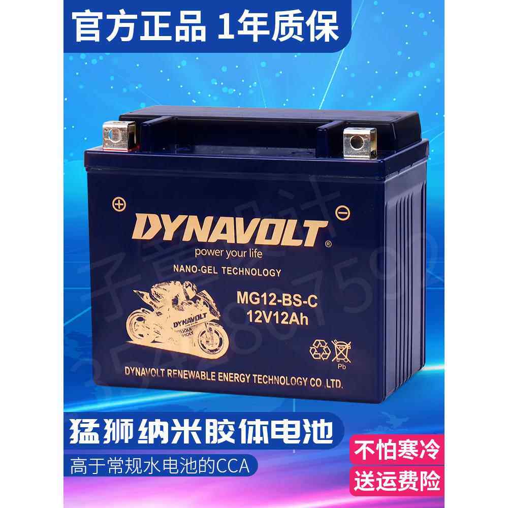 猛狮摩托车电瓶春风400NK650国宾狒狒125st150CT250SR12V电池GT锂