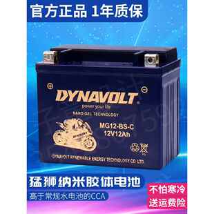 猛狮摩托车电瓶春风400NK650国宾狒狒125st150CT250SR12V电池GT锂