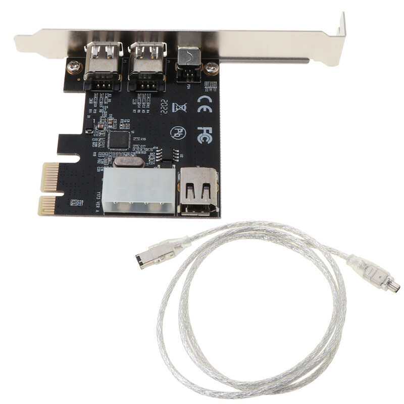 厂家直销PCI-E 1X转 1394卡3口DV高清视频采集卡 PCIE x1转1394