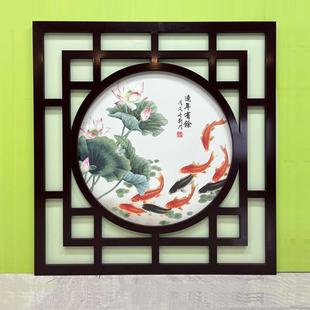 中式 饰板玄关镂空雕花板PVC通花板隔断屏风背景墙 吊顶花格客厅装