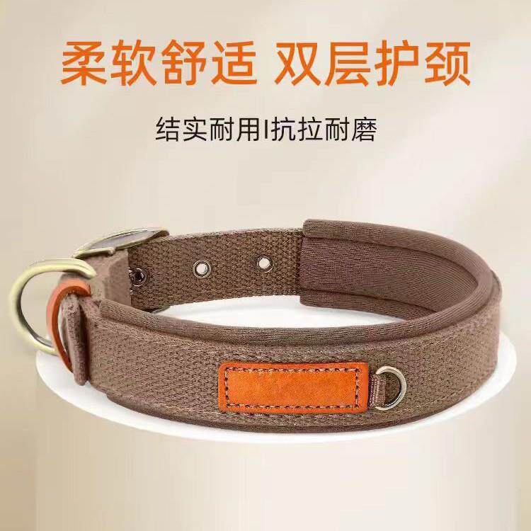 狗狗项圈中大型犬柯基金毛拉布拉多颈圈双层设计狗圈狗狗牵引专卖
