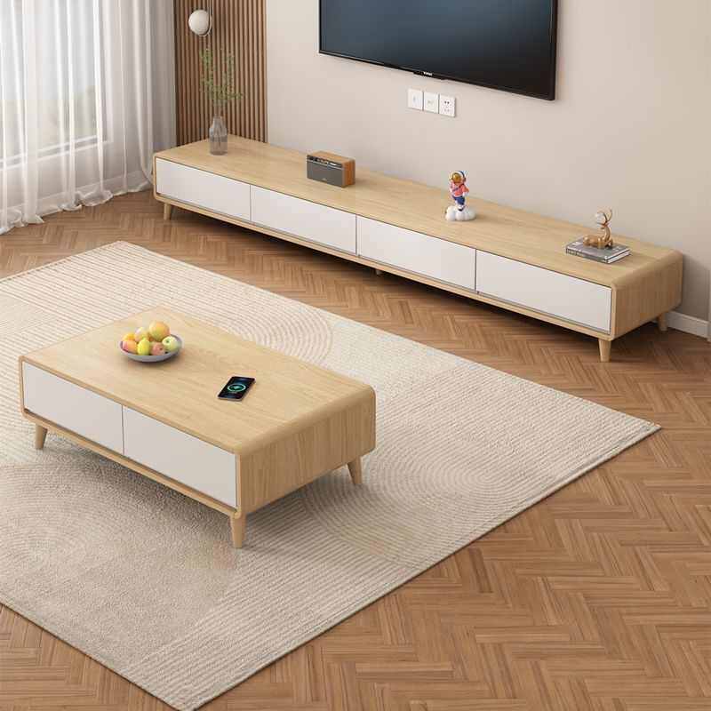实木电视柜茶几组合现代简约客厅家用小户型落地式储工厂一件批发