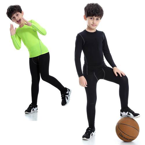 Children's sports and fitness pants, elastic tight pants,