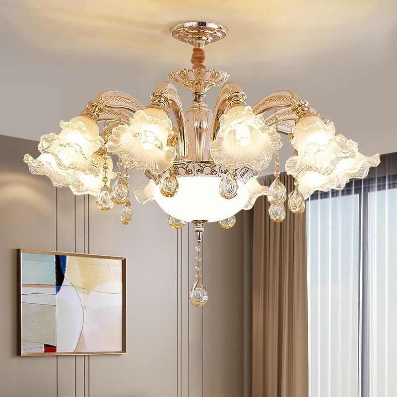 欧式吊灯朝下客厅灯奢华大气餐厅灯卧室简约现代轻奢水晶大厅灯具