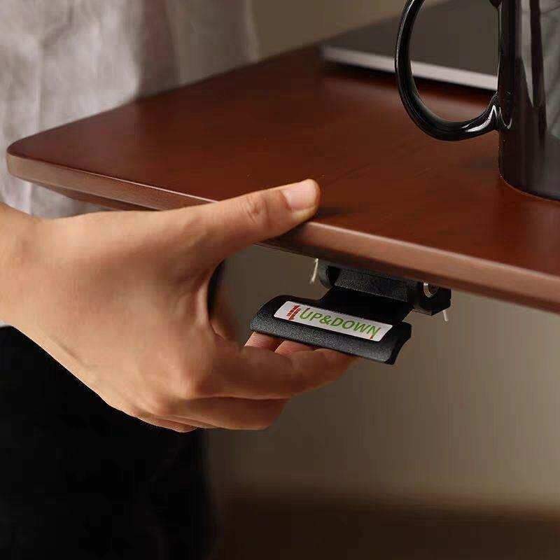 电动实木升降电脑桌卧室家用写字台办公桌小型笔记本移动书桌床边